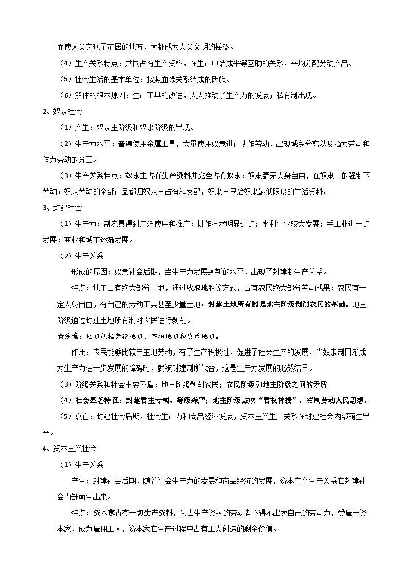 2026年高考政治复习:必修1 中国特色社会主义 必背考点清单 讲义第2页