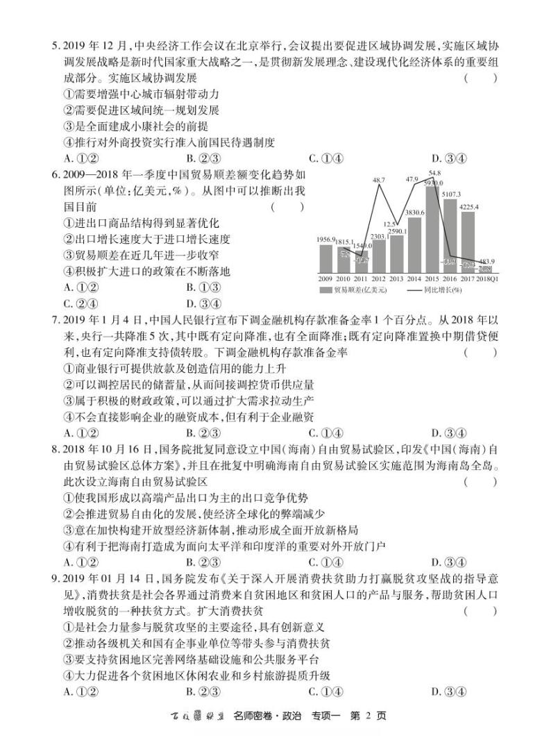 2020百校联盟名师密卷政治专项含解析02