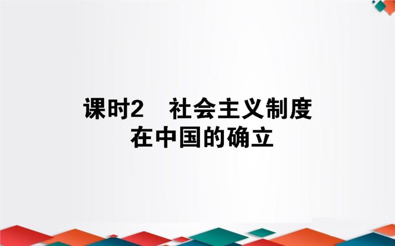 （新）人教统编版高中政治必修第一册课件：2.2社会主义制度在中国的确立01