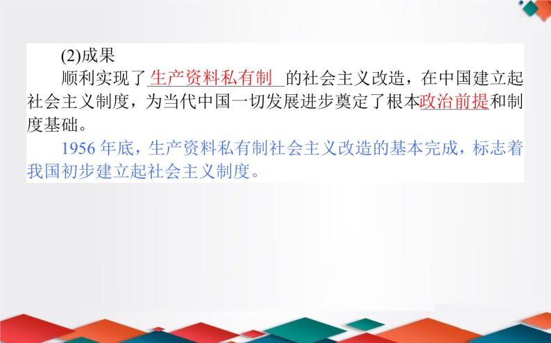 （新）人教统编版高中政治必修第一册课件：2.2社会主义制度在中国的确立07