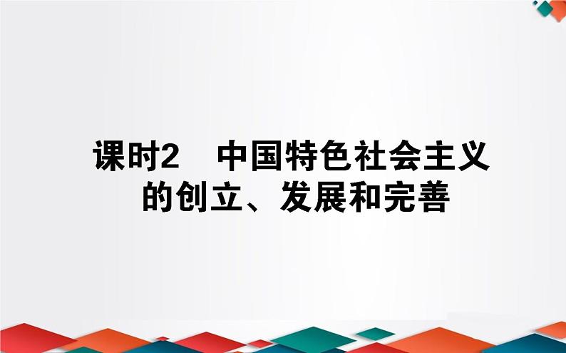 (新)人教统编版高中政治必修第一册课件:3.2中国特色社会主义的创立、发展和完善01