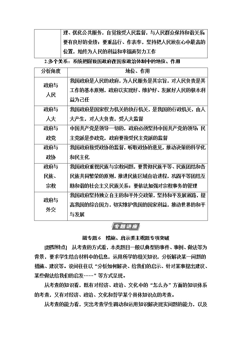 2021版新高考政治一轮教师用书：必修2第6单元单元综合提升02