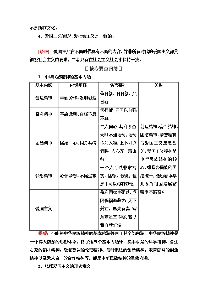 2021版新高考政治一轮教师用书：必修3第10单元第26课　我们的民族精神03