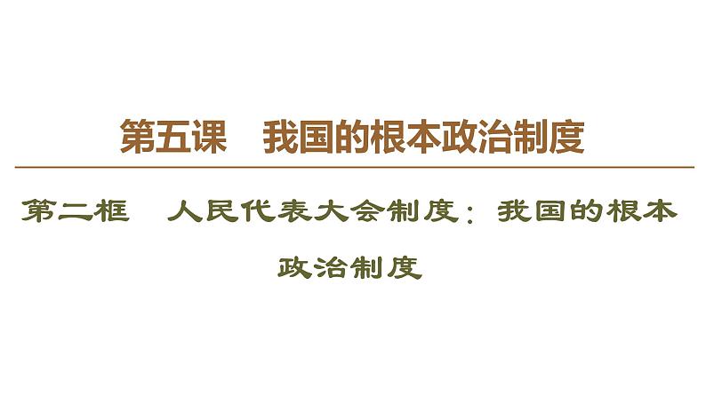 2019-2020学年高中政治部编版第三册课件:第2单元 第5课 第2框 人民代表大会制度:我国的根本政治制度 课件(56张)02