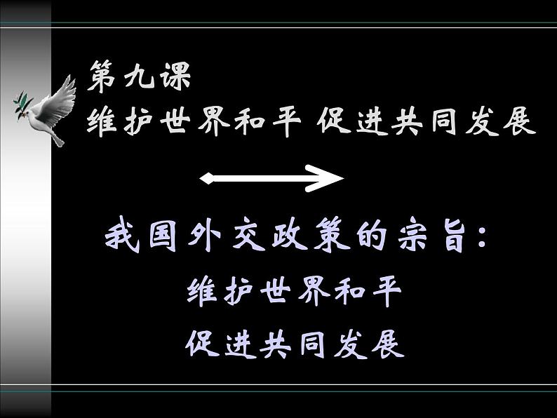 高一政治必修2课件:4.9.3我国外交政策的宗旨(新人教版)01