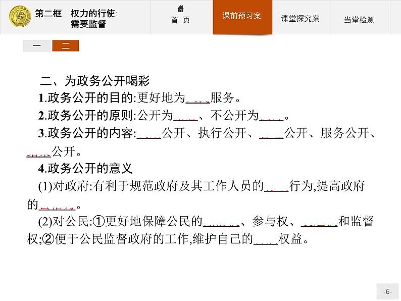 高中政治人教版必修2课件:4.2 权力的行使:需要监督06