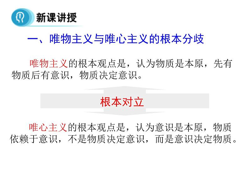 高中人教版政治必修四课件:第二课 第二框《唯物主义和唯心主义》06