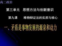 高中政治思品人教版 (新课标)必修4 生活与哲学第三单元  思想方法与创新意识第九课  唯物辩证法的实质与核心1 矛盾是事物发展的源泉和动力图片ppt课件