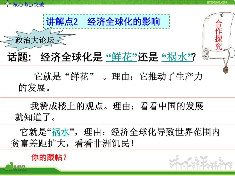 人教版高中政治复习课件：1-4.11经济全球化与对外开放07