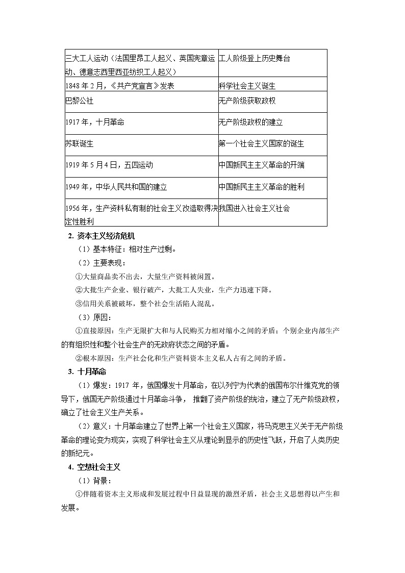 人教统编版 高一上学期期中复习 学案03
