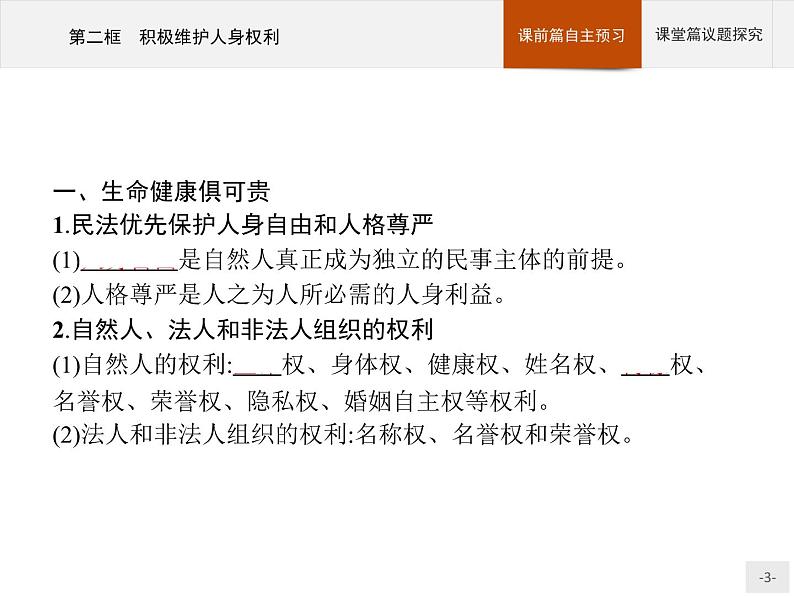 (新)部编版高中政治选择性必修二:第一单元 第一课 第二框 积极维护人身权利 优质课件PPT03