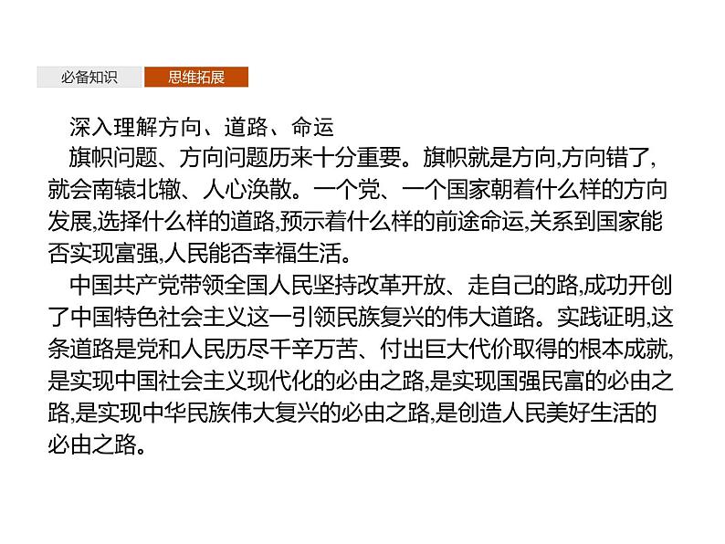 高中政治统编版必修一中国特色社会主义综合探究二 方向决定道路 道路决定命运 ppt课件第4页