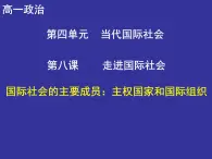 课件PPT 高一政治必修2课件：4.8.1国际社会的主要成员课件（共37 张PPT）