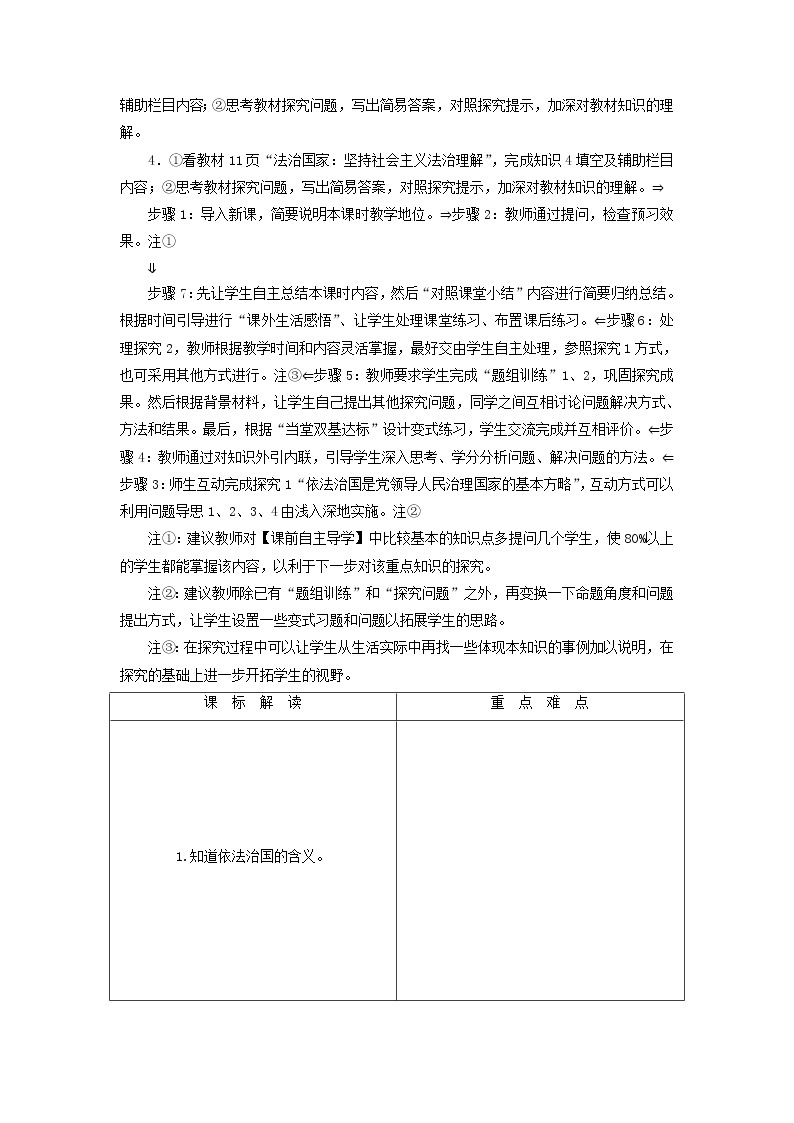 人教版选修五1.2《建设社会主义法治国家》教案02