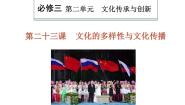 必修3 文化生活第二单元 文化传承与创新第三课 文化的多样性与文化传播本节综合复习ppt课件