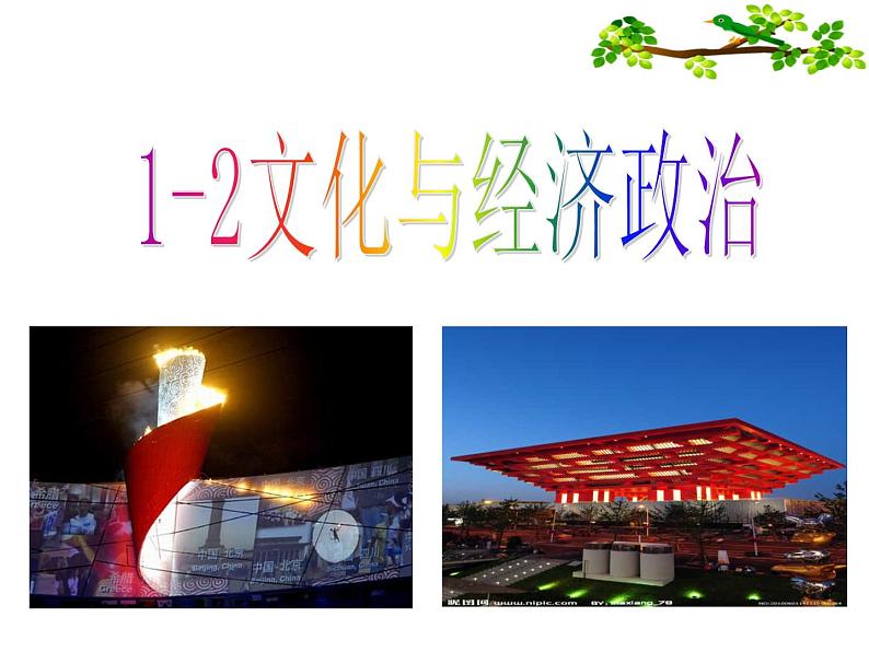 高二政治必修3课件:1-1-2文化与经济政治(新人教版)01