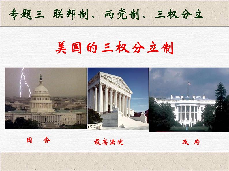 高中政治课件:美国的三权分立01