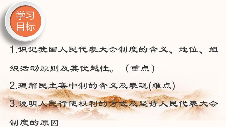 人教版(新课标)高一政治思品 6.2《人民代表大会制度:我国的根本政治制度》课件05