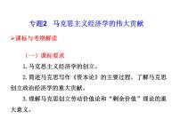 高考调研高考政治一轮复习课件 选修2 专题2 马克思主义经济学的伟大贡献