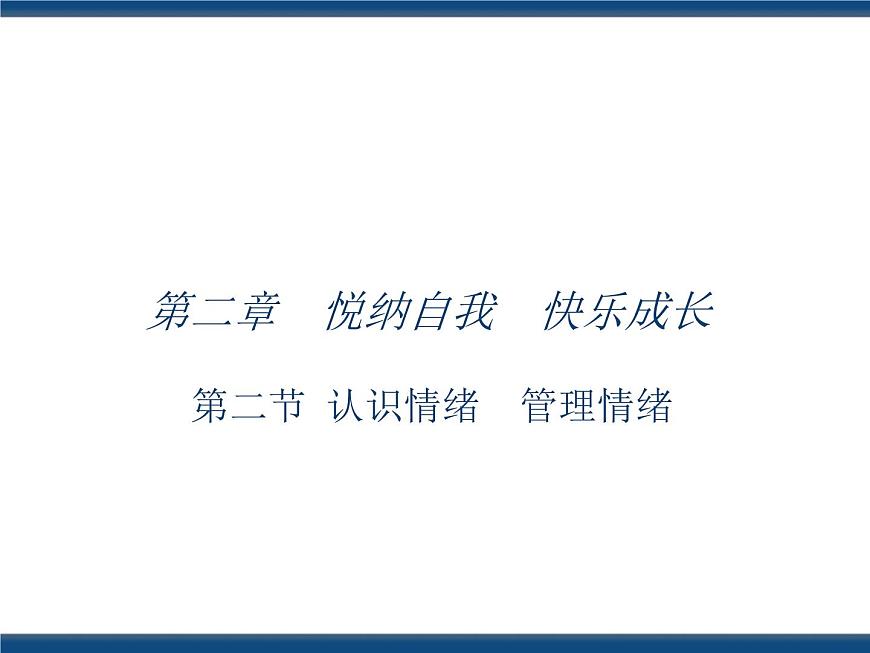 人教版（中職）心理健康 2.2 認(rèn)識(shí)情緒 管理情緒 課件第1頁