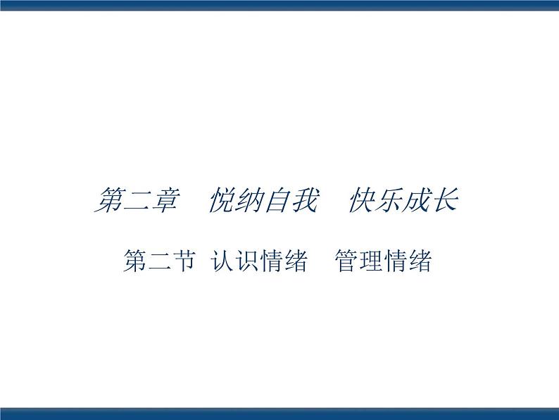 人教版(中职)心理健康 2.2 认识情绪 管理情绪 课件01