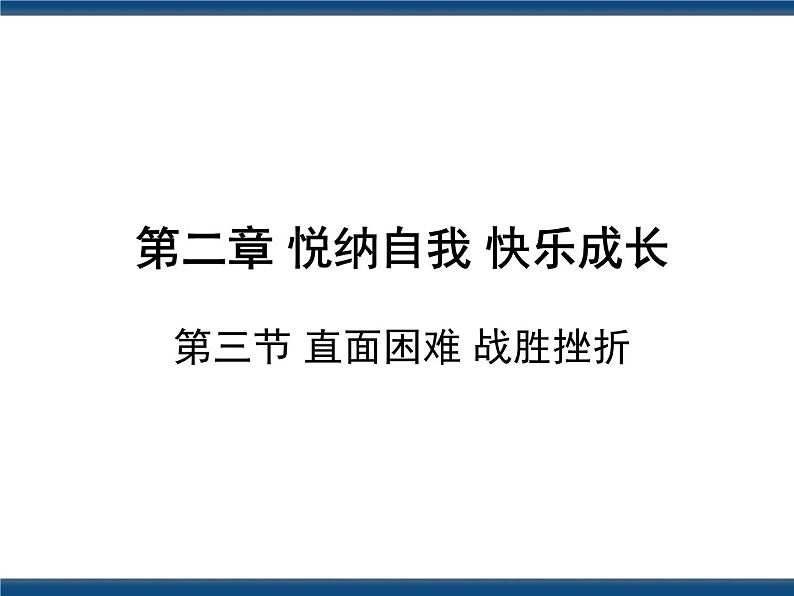 人教版(中职)心理健康 2.3 直面困难 战胜挫折 课件01