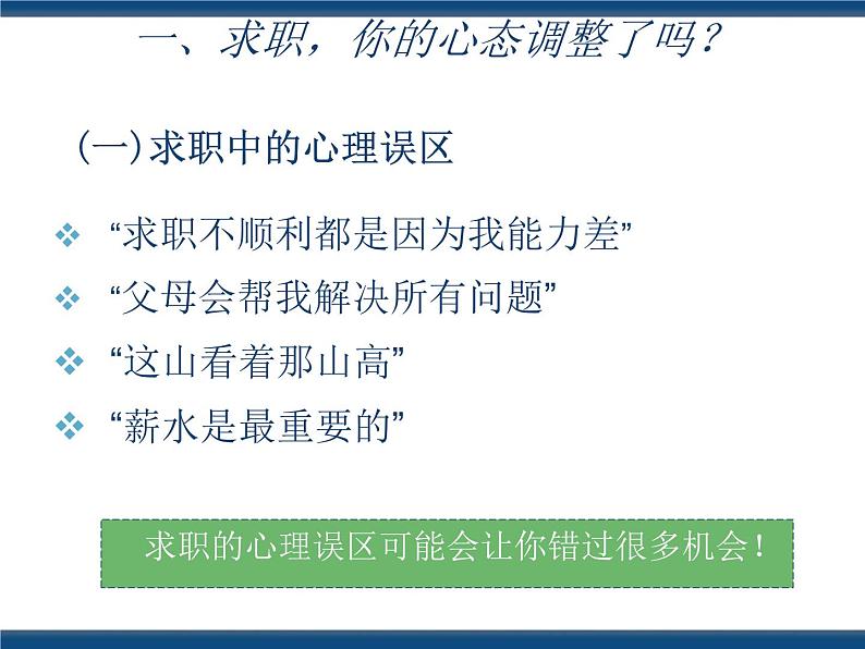 人教版(中职)心理健康 5.2 积极准备 理性求职 课件05