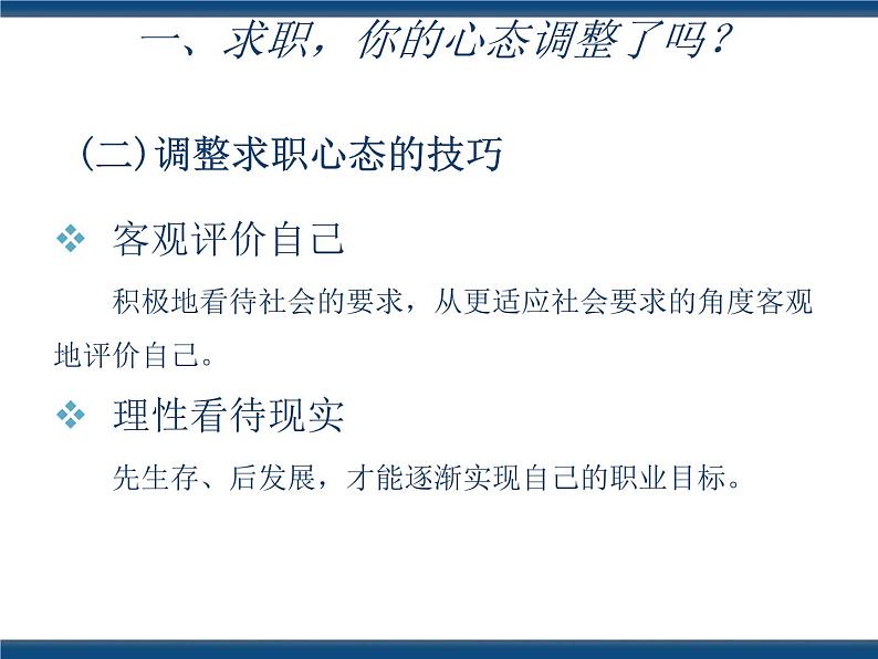 人教版(中职)心理健康 5.2 积极准备 理性求职 课件06