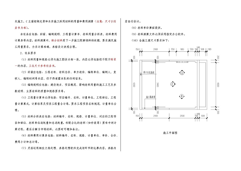 2022年全国职业院校技能大赛中职组 建筑装饰技能赛项模拟赛题(word版)02
