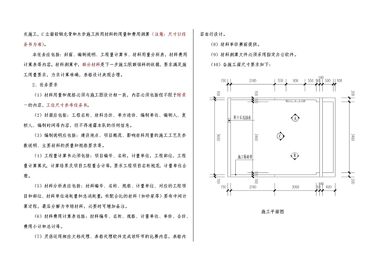 2022年全国职业院校技能大赛中职组 建筑装饰技能赛项模拟赛题(word版)02