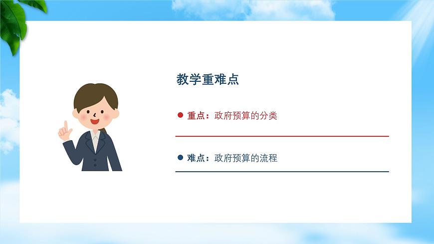 任務(wù)4.1 認(rèn)識(shí)政府預(yù)算（教學(xué)課件）《財(cái)政與金融基礎(chǔ)知識(shí)》高教社（第四版）同步精品課堂第3頁(yè)