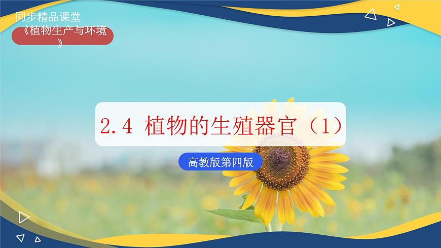 項(xiàng)目2 2.4 植物的生殖器官（1）（課件）-《植物生產(chǎn)與環(huán)境》（高教版第4版）同步精品課堂第1頁