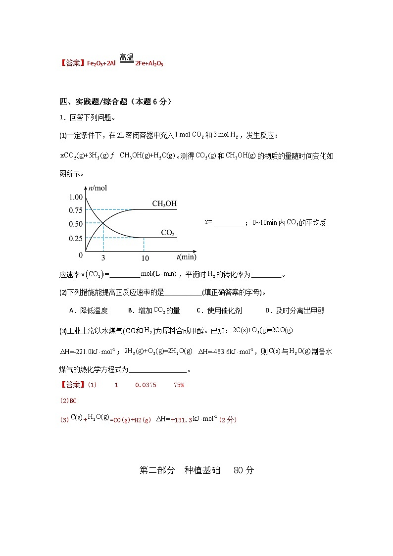 农林牧渔类专业综合训练卷(中职专用) 第18卷(原卷版+解析版)03