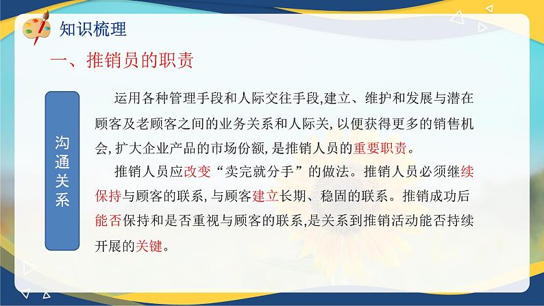 专题二推销员的职责和素质(课件)职教高考市场营销专业《推销实务》07