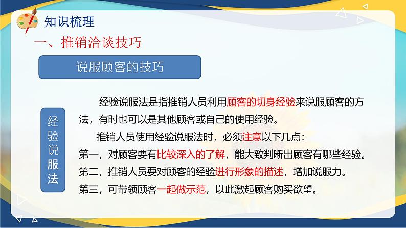 专题七推销洽谈的技巧(课件)职教高考市场营销专业《推销实务》08