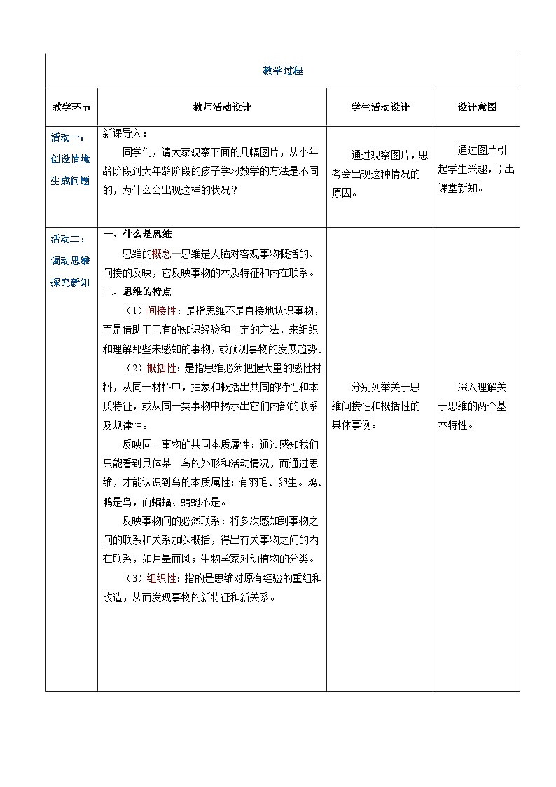 第二章+第五節(jié)+幼兒思維的發(fā)展1(教案)-《幼兒心理學(xué)》(人教版第二版)第2頁