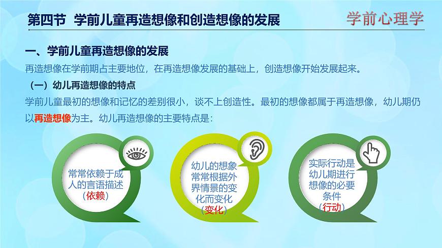 學(xué)前心理學(xué)00384 第六章 第四節(jié) 學(xué)前兒童再造想像和創(chuàng)造想像的發(fā)展PPT課件第5頁