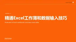 高教版 中职 信息技术 精通Excel工作薄和数据输入技巧课件