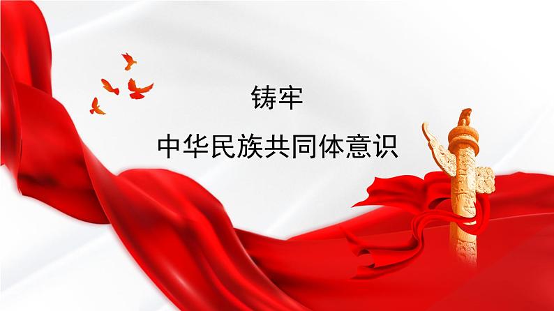 党课PPT:铸牢中华民族共同体意识第1页