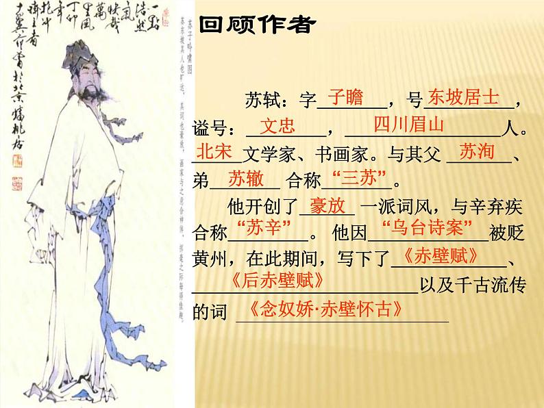 (人教版)中职语文基础模块上册同步课件:第18课《念奴娇·赤壁怀古》04
