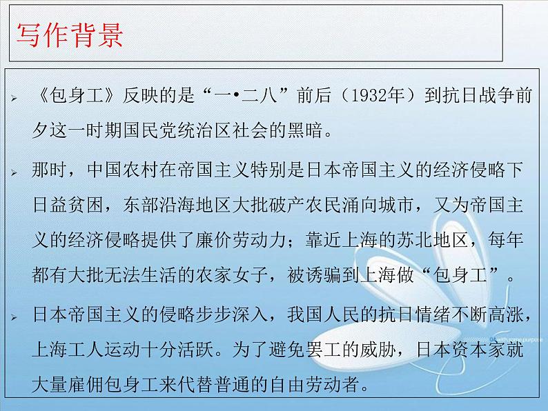(人教版)中职语文拓展模块:第1课《包身工》同步课件05