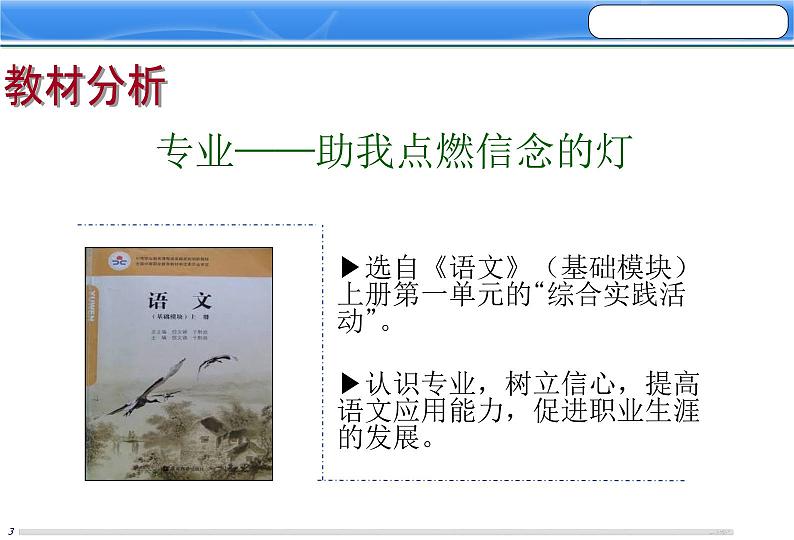 【高教版】中职语文基础模块上册:《专业-助我点燃信念的灯》ppt课件(4)04
