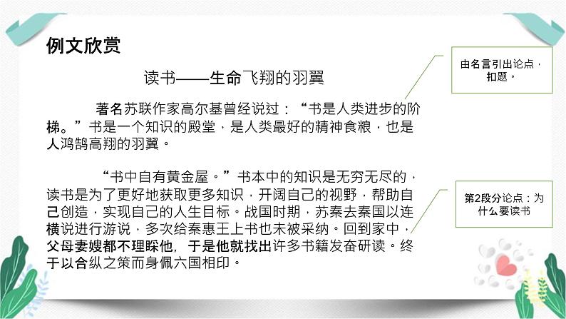 高中生议论文写作指导课件PPT07