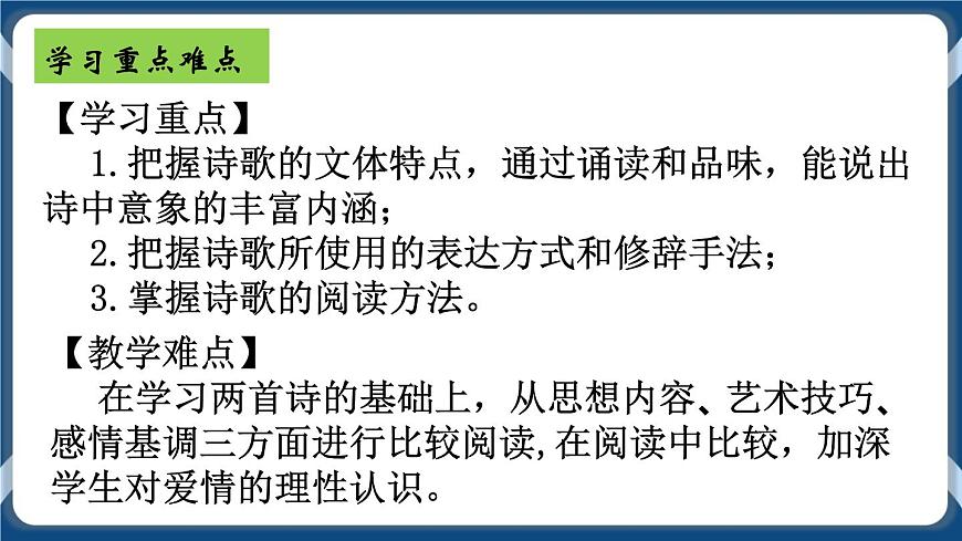 高教版中職高中語(yǔ)文基礎(chǔ)模塊上冊(cè) 第1單元 《愛情詩(shī)二首(致橡樹)》課件第3頁(yè)