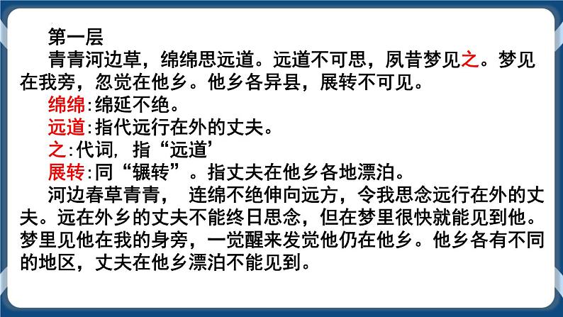 高教版中职高中语文基础模块上册 第2单元 古诗词《饮马长城窟行》课件第5页