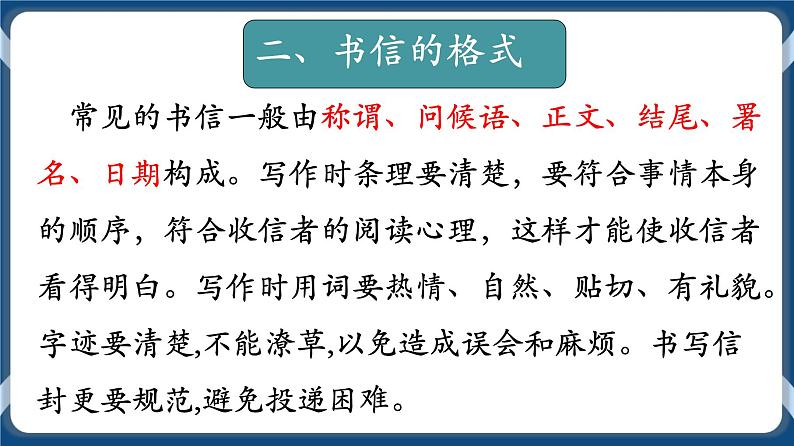 高教版中职高中语文基础模块上册 第5单元 写作《应用文书信》课件第3页