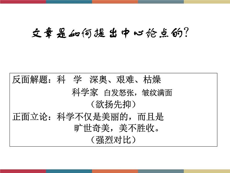 高教版中职高一语文基础模块下册 第2单元 5《科学是美丽的》课件第8页