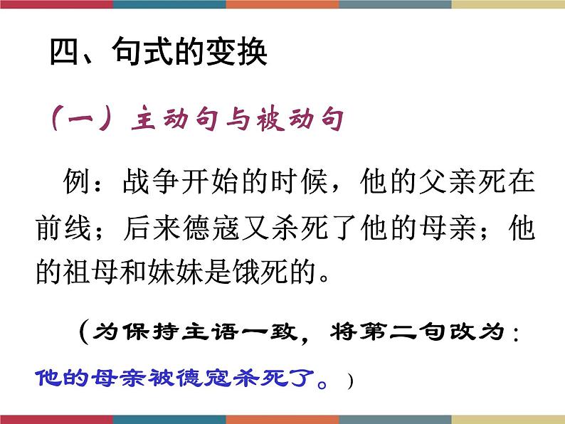 高教版中职高一语文基础模块下册 第3单元《句式的变换》课件06