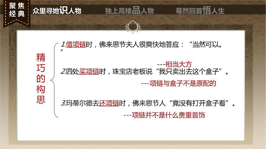 【中職專用】高中語文 高教版·基礎(chǔ)模塊上冊   十  《項(xiàng)鏈》教學(xué)課件第8頁