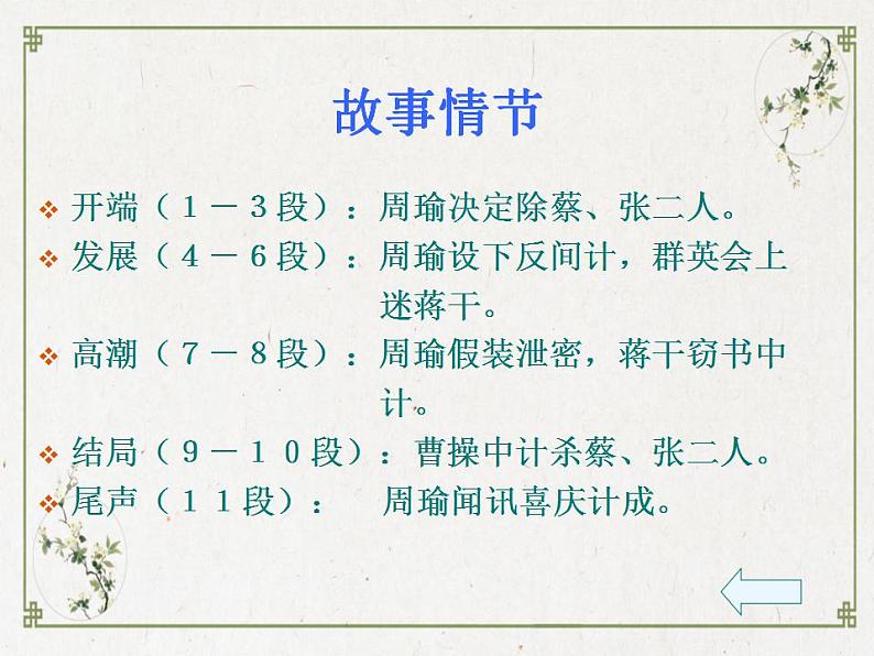 部编高教版 中职语文 基础模块下册 3-2群英会蒋干中计 (课件)08